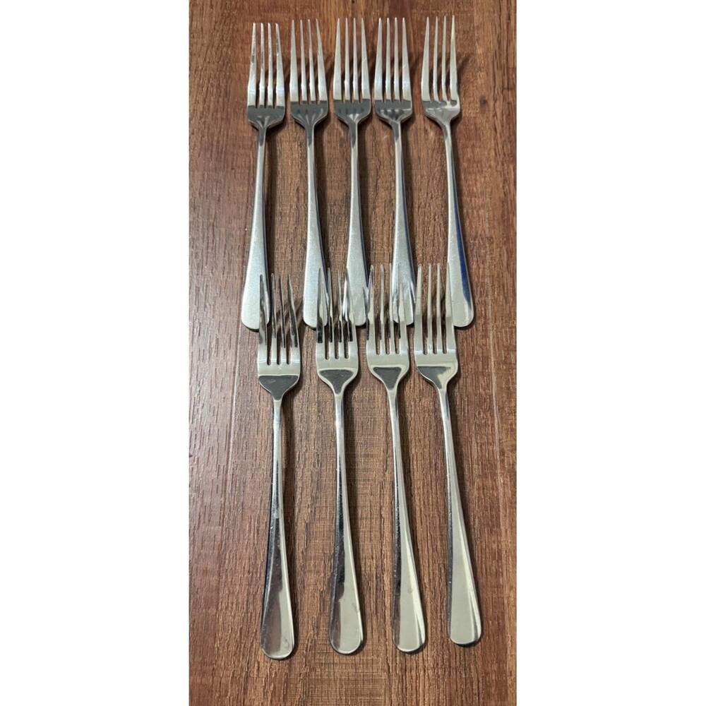 9 CAMBRIDGE Dinner Forks J-20 Stainless Steel Flatware